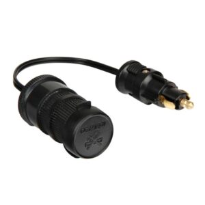 All Ride Din Plug To Single Socket 12A   12/24V