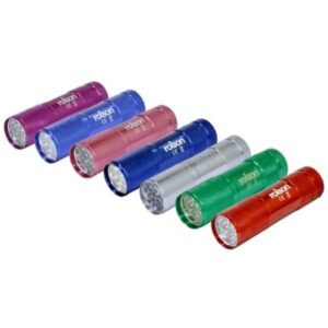 Lifetime 9-Led Aluminium Torch + Batteries (7 Colours)
