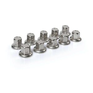HTC 32mm Stainless Steel Wheel Nut Covers 10-Pack