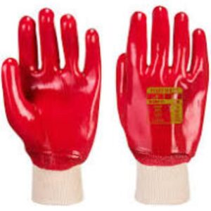 Super Touch Rubber Glove With Elastic Cuff Red