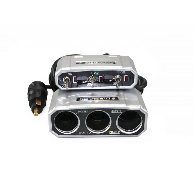 All Ride 3-Way Socket With Switches / Din Plug   12/24V