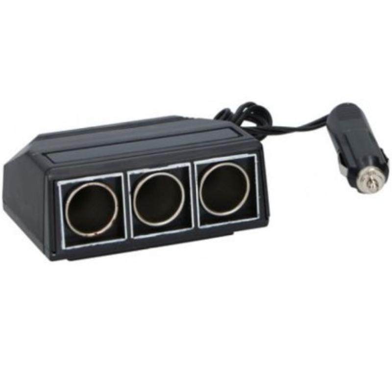 All Ride Triple Lighter Socket Adaptor 12A   12/24V