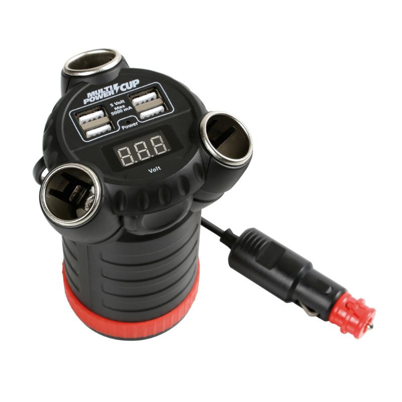 Lampa 3 Way Sockets (12A) Quad USB  (5A)   12-36V