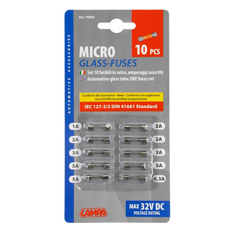 Lampa 20Mm Glass Fuse 10-Pack (1A-6.3A) - Image 2