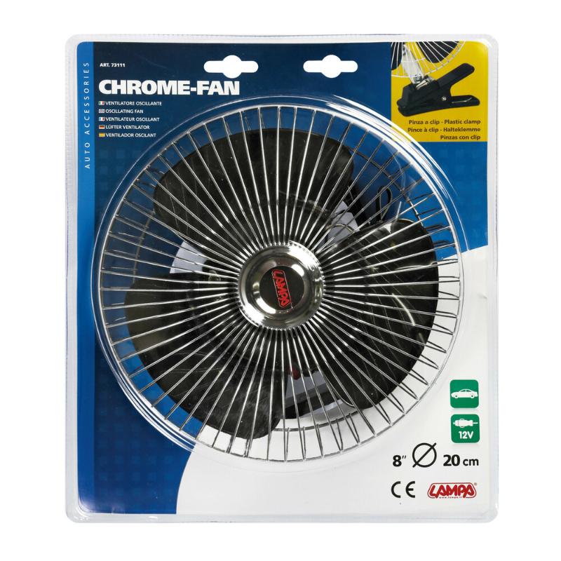 Lampa 8 Chrome  Fan With Clamp   24V - Image 2