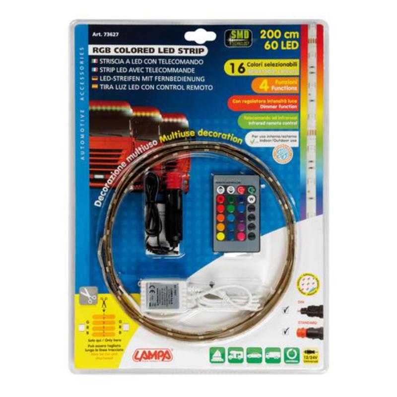 Lampa Rgb 16-Colour 60- Led 2M Self-Adhesive Strip   12/24v