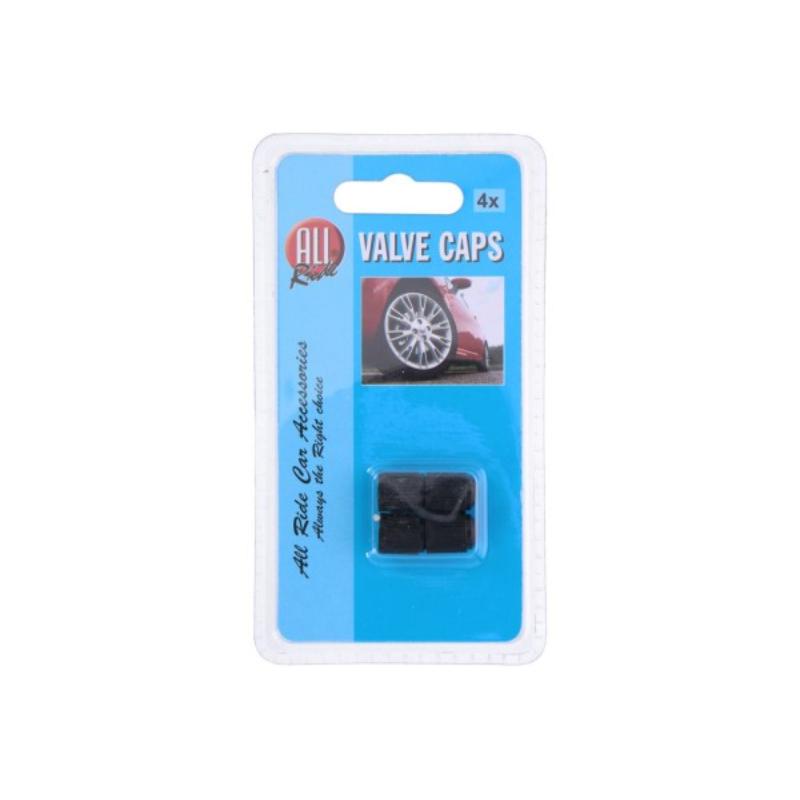 All Ride Plastic Valve Caps (4) Black - Image 2