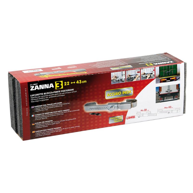 Lampa Zanna 3 Stainless Steel Container Lock With 2 Keys (22-43Cms) - Image 2