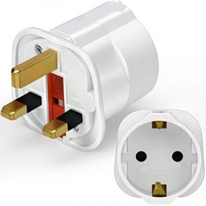 Euro to UK Mains Adaptor (SHUKO)