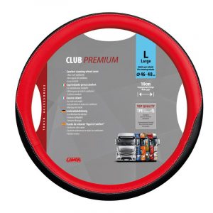 Lampa  Club, Skeentex steering wheel cover Red 46-48