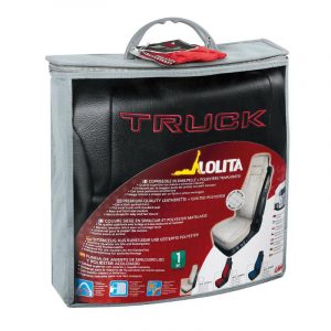 Lampa  Lolita, Skeentex and polyester truck seat cover Black-Red
