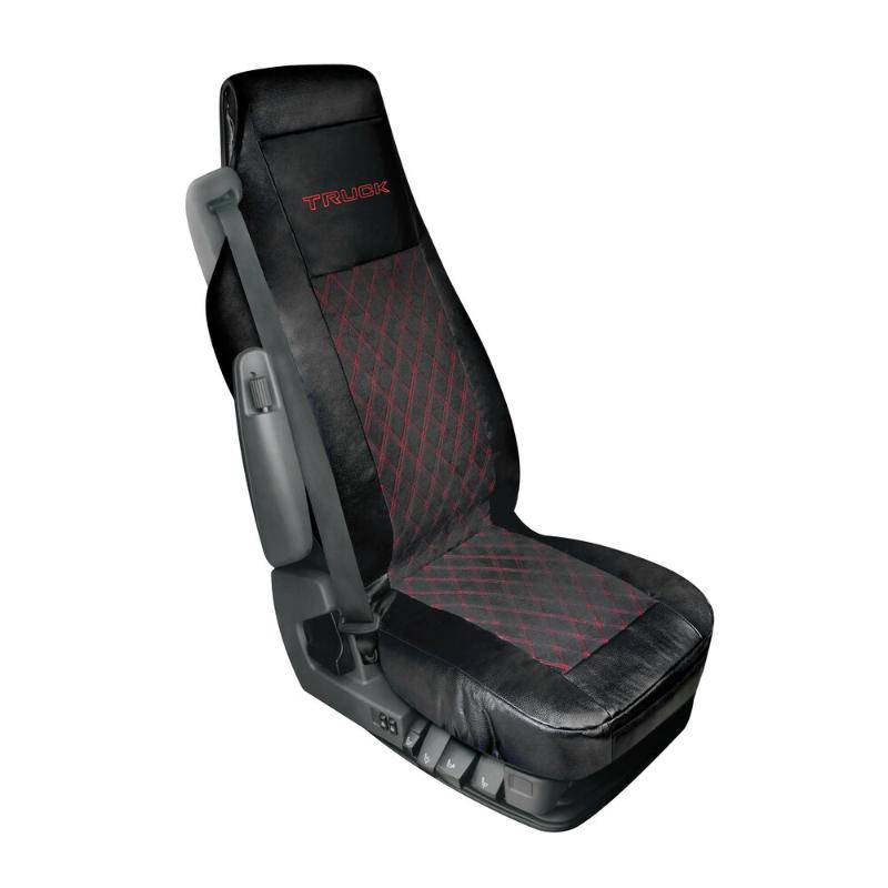 Lampa  Mirian, Skeentex and quilted suede truck seat cover Black-Red