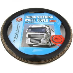 All Ride Black-Brown Steering Wheel Cover