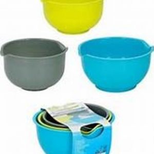 3-Pack Plastic Salad Bowls