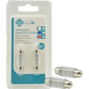 242 6-LED Bulb Festoon (11X38mm) Blue – Twin Pack