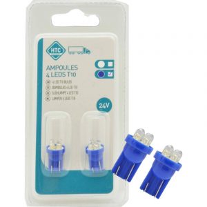 505 4-LED Bulb (T10) Blue - Twin Pack 24V