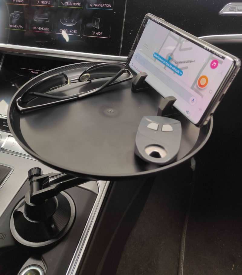 HTC CUP HOLDER TRAY/ TABLE FOR PHONE DRINK OR MEAL - Image 3