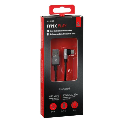 LAMPA TYPE C PLAY RIGHT ANGLED DATA & CHARGE CABLE - Image 2