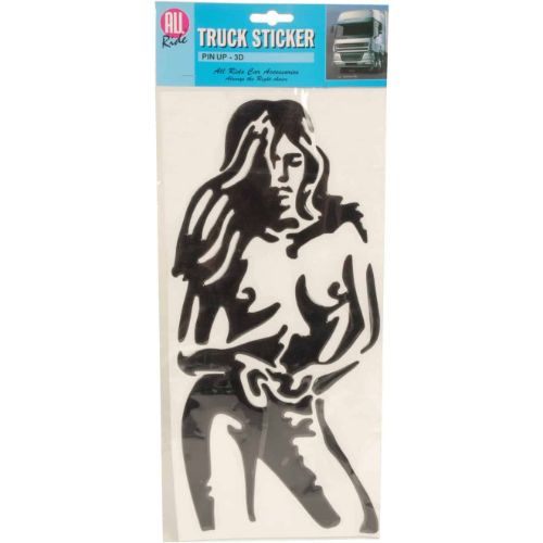 BLACK 3D PIN-UP DECORATION SELF ADHESIVE 33CM