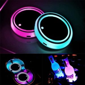 ALL RIDE 7 COLOUR RECHARGEABLE LIGHT DISC FOR CUPHOLDER