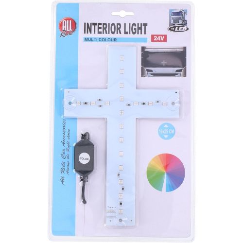 ALL RIDE 24V 18 LED MULTICOLOUR LIGHT UP CROSS 16X25CM