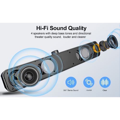ENUOSUMA SOUND BAR WITH FM RADIO BLUETOOTH SD & USB - Image 2