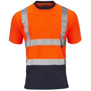 HI-VIS T-SHIRT 2 TONE ORANGE - Large