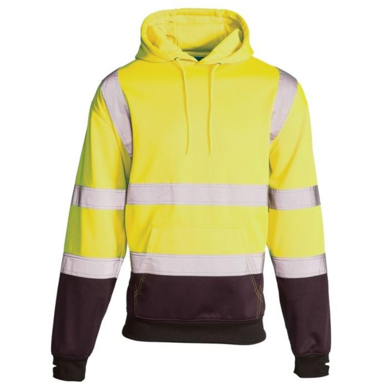 HI-VIS HOODIE 2 TONE YELLOW - XL